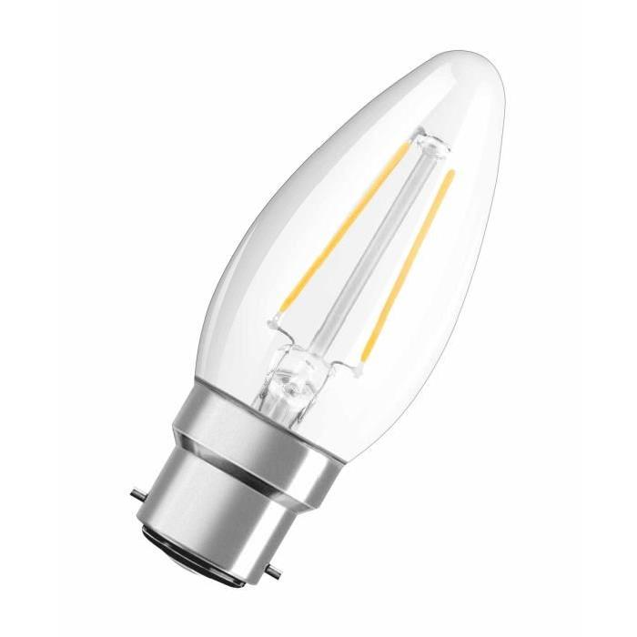 OSRAM Ampoule filament LED B22 2 W équivalent a 25 W blanc chaud