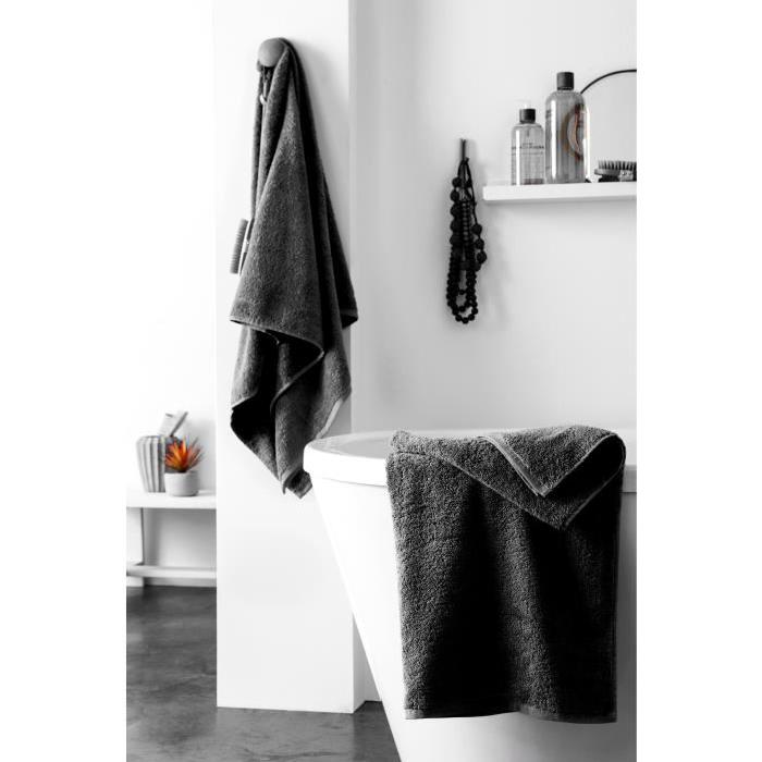 FINLANDEK Set de 2 Draps de douche KYLPY 70x140 cm noir