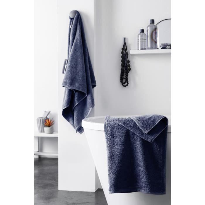 FINLANDEK Set de 2 Draps de douche KYLPY 70x140 cm bleu marine