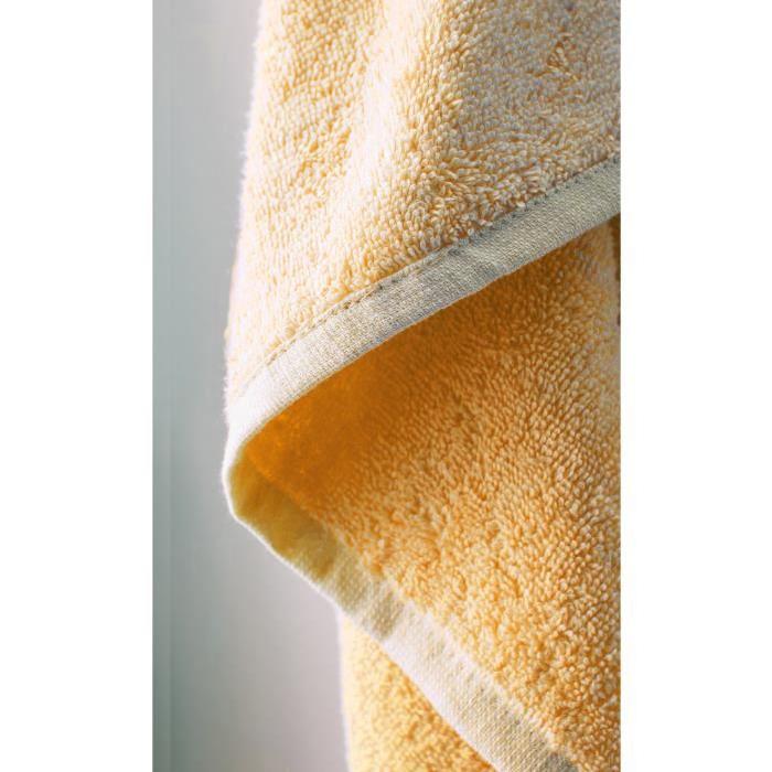 FINLANDEK Set de 2 Draps de douche KYLPY 70x140 cm jaune moutarde