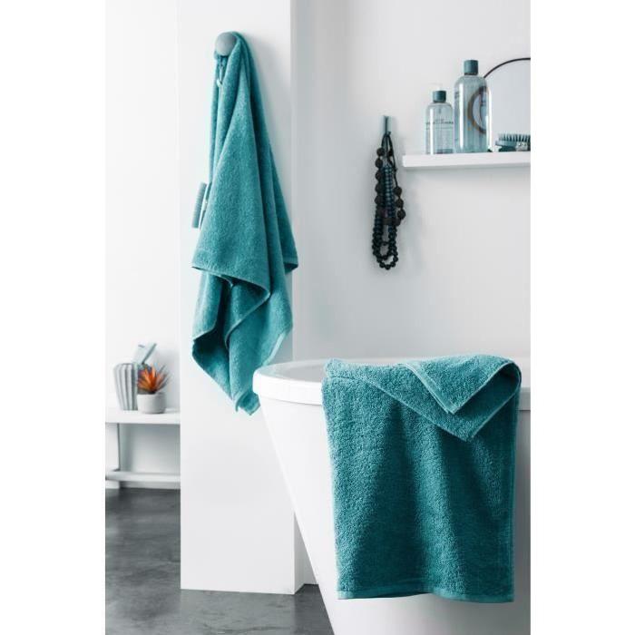 FINLANDEK Set de 2 Draps de douche KYLPY 70x140 cm bleu pétrole