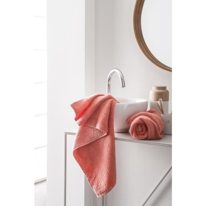 FINLANDEK Set de 2 Serviettes de toilette KYLPY 50x100 cm corail