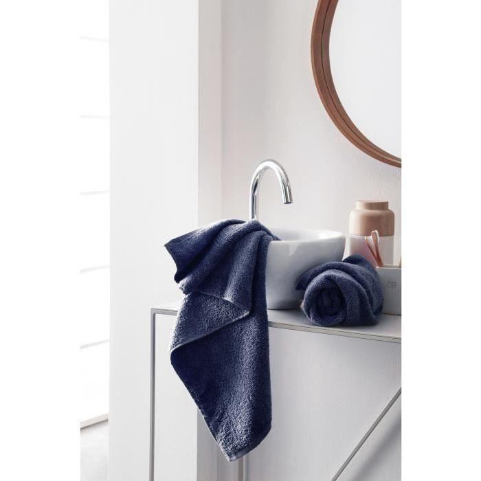 FINLANDEK Set de 2 Serviettes de toilette KYLPY 50x100 cm bleu marine