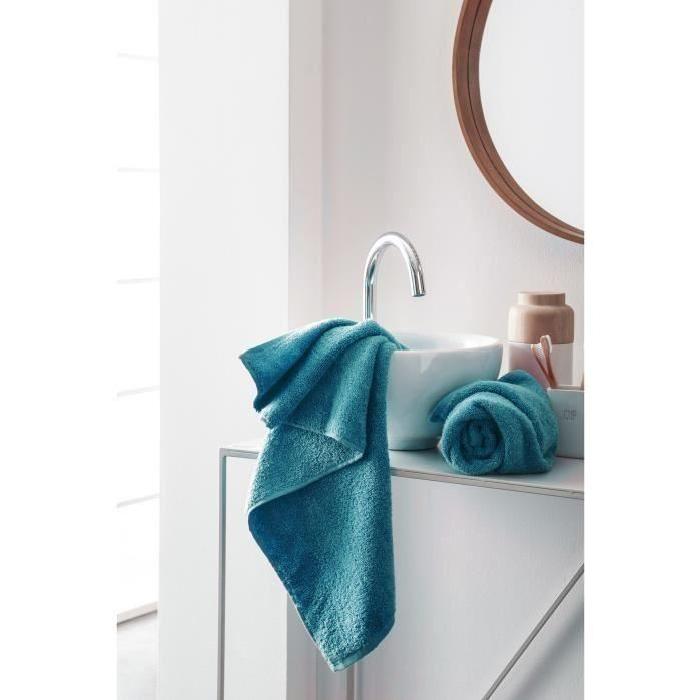 FINLANDEK Set de 2 Serviettes de toilette KYLPY 50x100 cm bleu pétrole