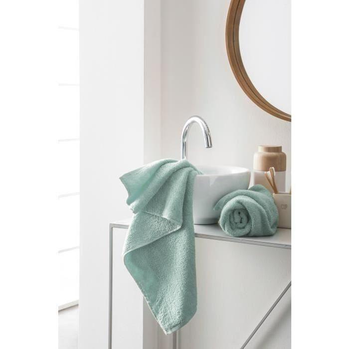 FINLANDEK Set de 2 Serviettes de toilette KYLPY 50x100 cm vert de gris