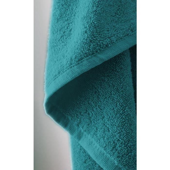 FINLANDEK Set de 2 Draps de douche 70x140 cm + 1 serviette de toilette 50x100 cm KYLPY bleu pétrole