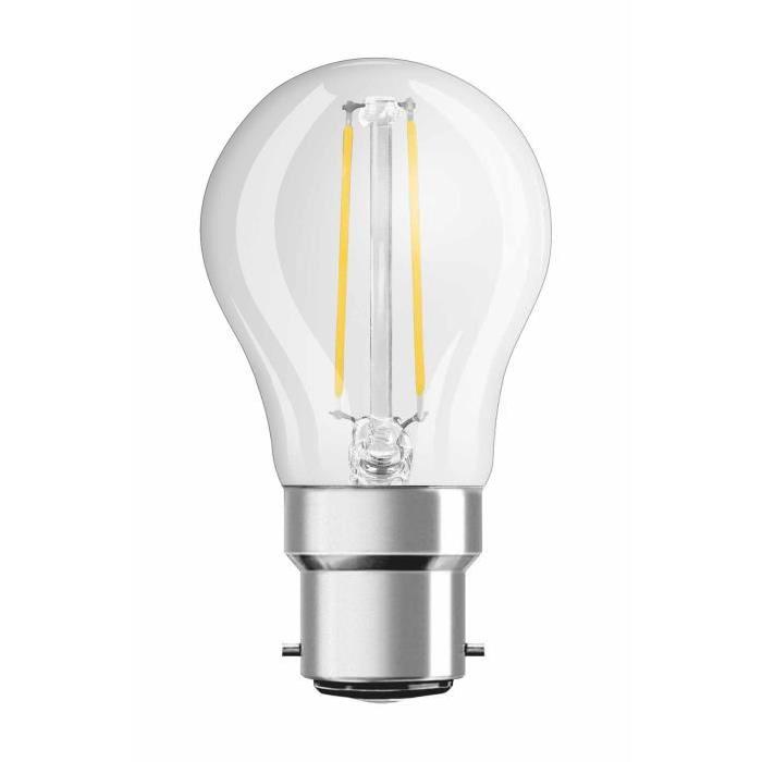 OSRAM Ampoule filament LED B22 2 W équivalent a 25 W blanc chaud