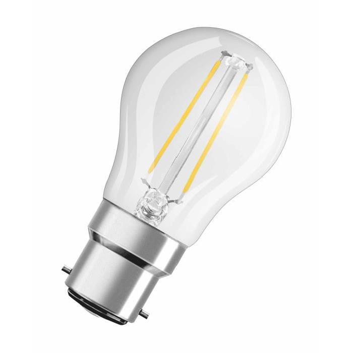 OSRAM Ampoule filament LED B22 2 W équivalent a 25 W blanc chaud