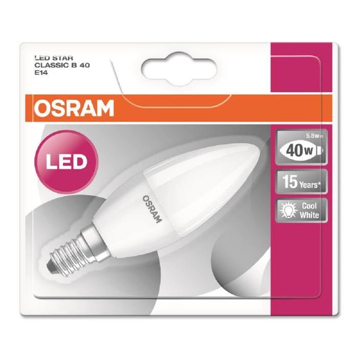 OSRAM Ampoule LED E14 5 W équivalent a 40 W blanc froid