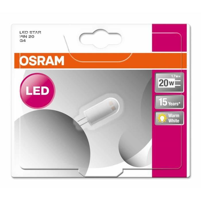 OSRAM Ampoule LED G4 2 W équivalent a 20 W blanc chaud