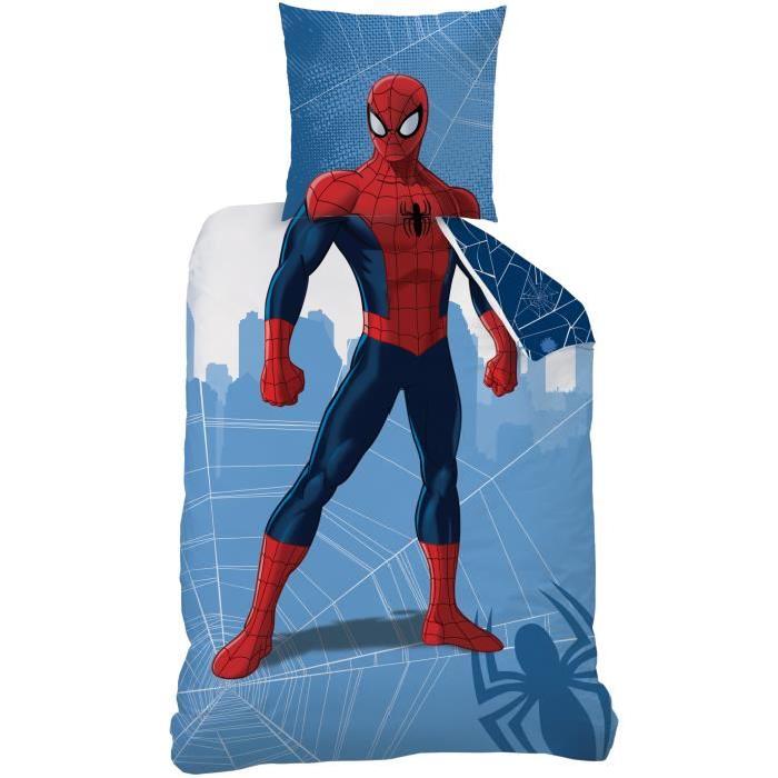 SPIDERMAN MANHATTAN Parure de Couette enfant Coton 140 x 200 cm