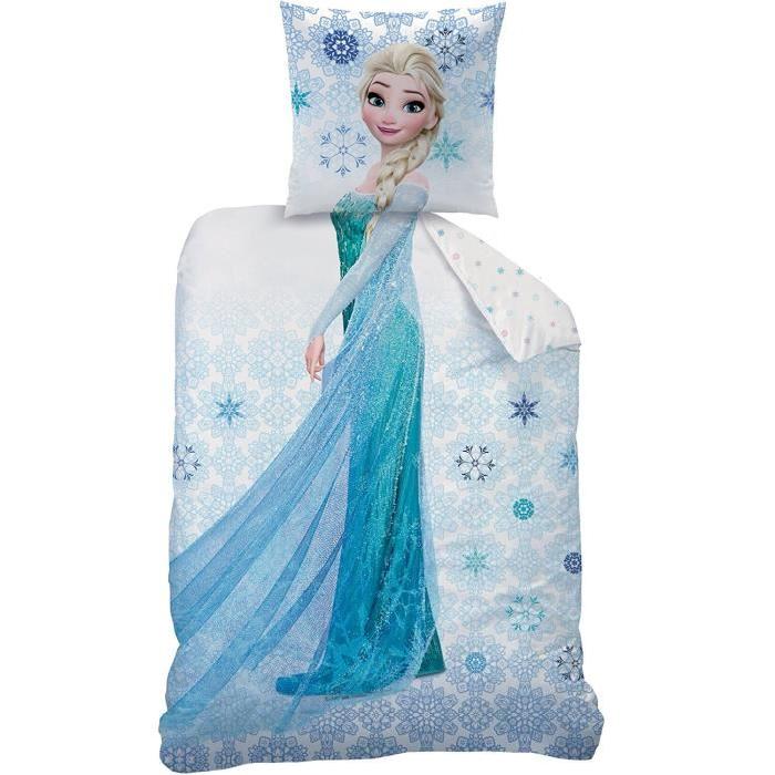 LA REINES DES NEIGES ICE Parure de Couette enfant Coton 140 x 200 cm + taie 63 x 63 cm