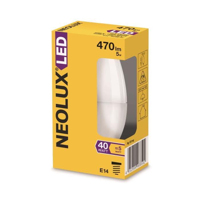 NEOLUX Ampoule LED E14 flamme dépolie 5 W équivalent a 40 W blanc froid