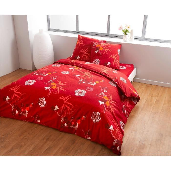 FINLANDEK Parure de couette Lotus - 1 Housse de couette 260 x 240 cm + 2 Taies d'oreillers 63 x 63 cm