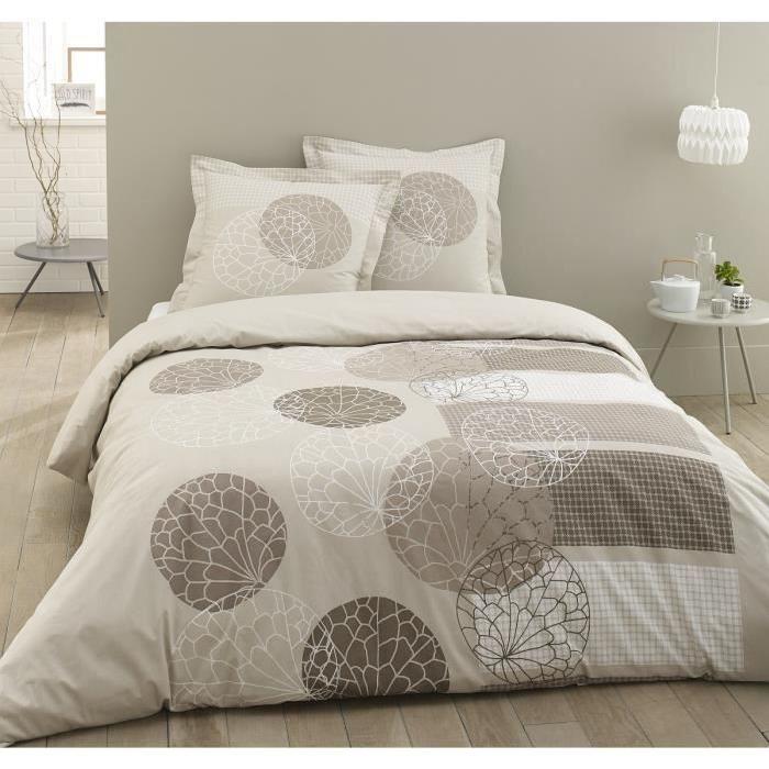 VISION Parure de couette 100% Coton ADELE Beige 200x200cm