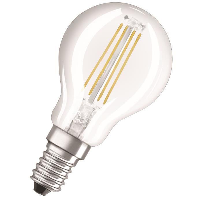 NEOLUX Ampoule LED E14 sphérique claire 4 W équivalent a 40 W blanc chaud