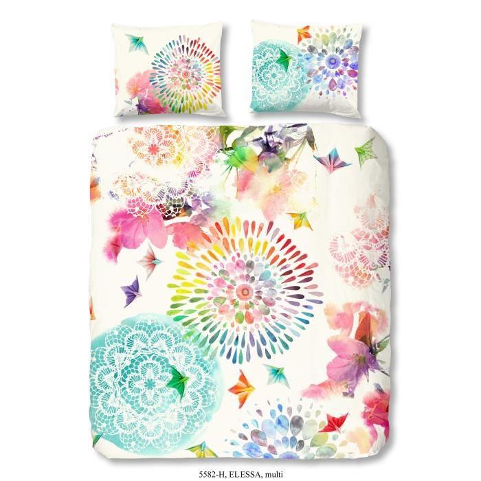 HIP Parure de couette Ellessa - 140x200cm - Multicolore