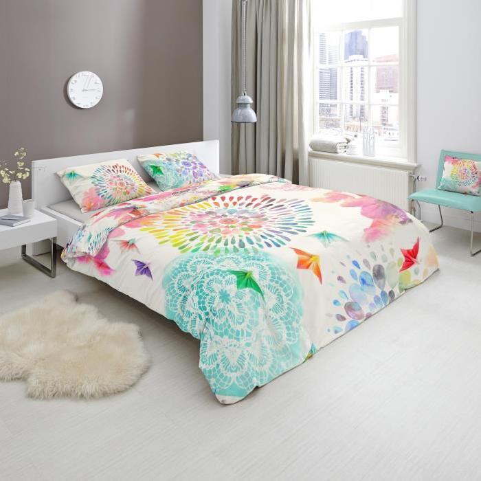 HIP Parure de couette Ellessa - 140x200cm - Multicolore