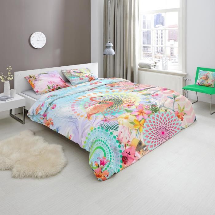 HIP Parure de couette Virginia - 140x200cm - Multicolore