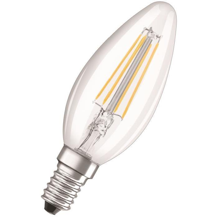 NEOLUX Ampoule LED E14 flamme claire 4 W équivalent a 40 W blanc chaud