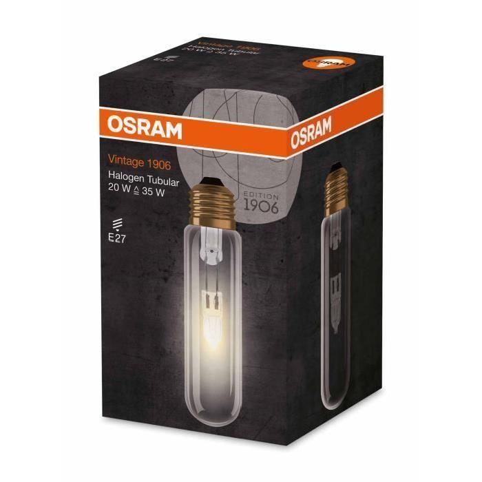 OSRAM Ampoule tube Vintage Edition 1906 E27 20 W équivalent a 25 W blanc chaud dimmable