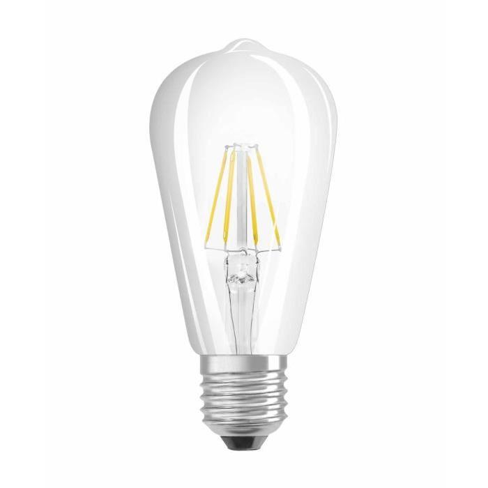 OSRAM Ampoule filament LED E27 4 W équivalent a 40 W blanc chaud