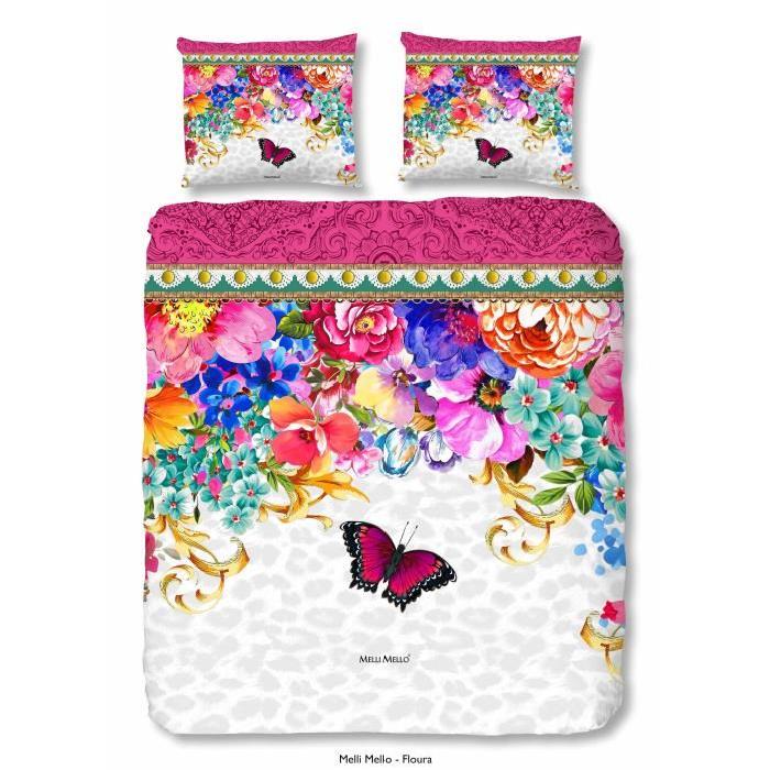 MELLI MELLO Parure de couette FLOURA Multicolore 140x200cm