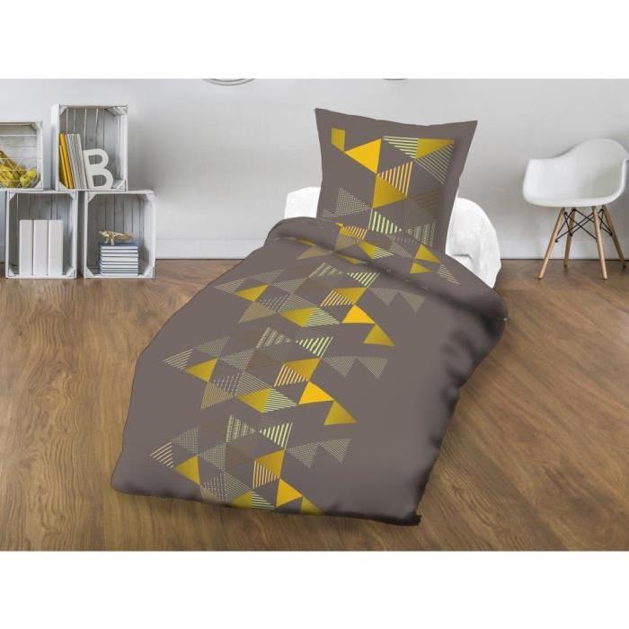 SOLEIL D'OCRE Parure Microfibre STOCKHOLM 140x200cm - Moka