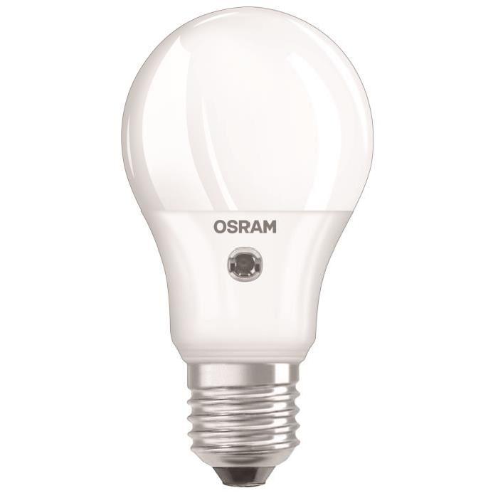 OSRAM Ampoule LED Star + Daylight Sensor E27 standard 5,5 W équivalent a 40 W blanc chaud ou froid