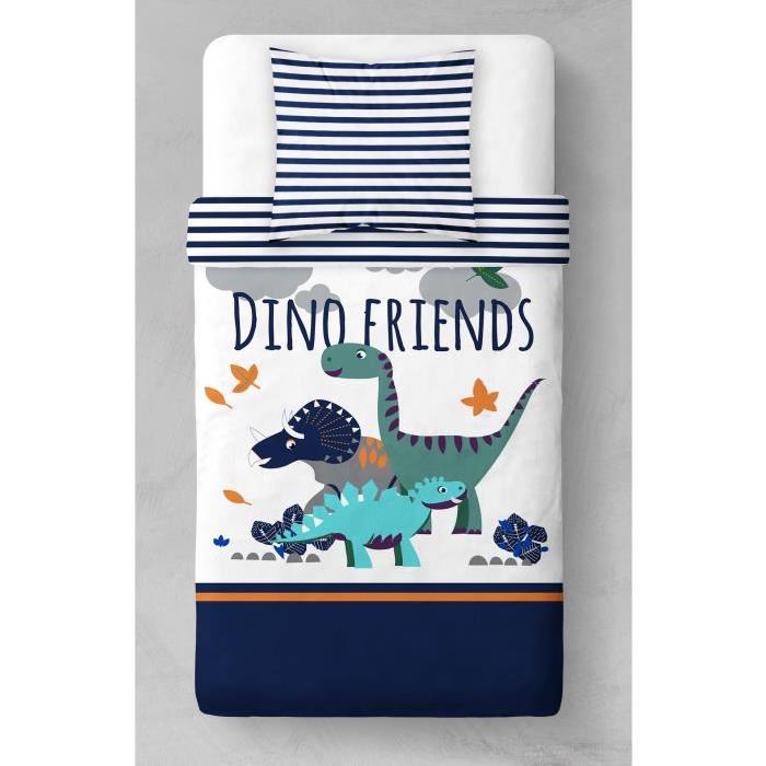 TODAY Parure de couette Microfibre DINO FRIENDS - 140x200cm