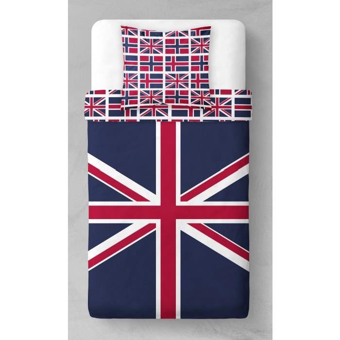 TODAY Parure de couette Microfibre UNION JACK - 140x200cm