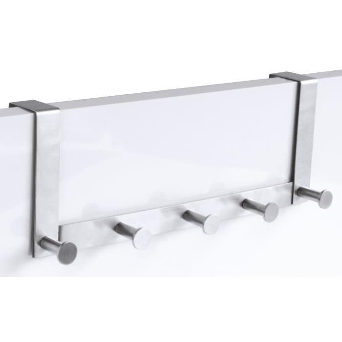 GELCO Patere overdoor 5 tetes Nissi en inox brossé