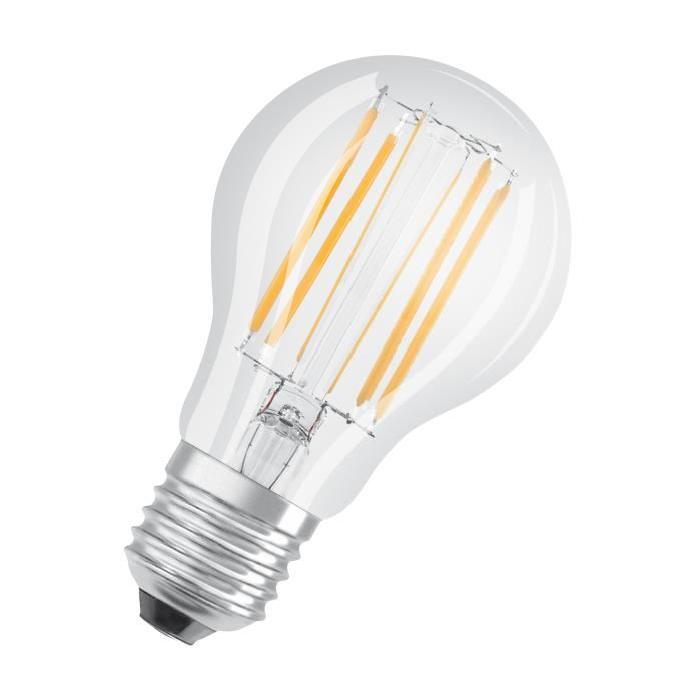 OSRAM Ampoule LED E27 standard claire 8,5 W équivalent a 75 W blanc chaud dimmable variateur