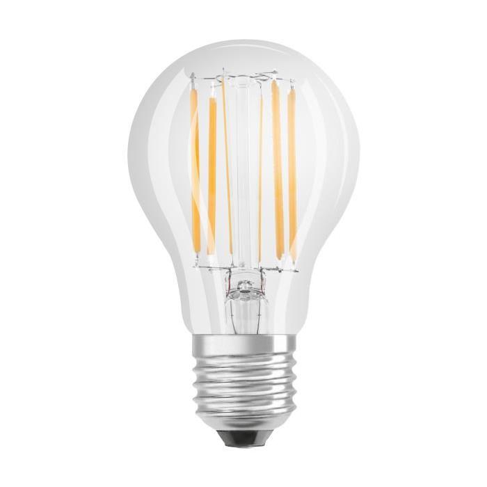 OSRAM Ampoule LED E27 standard claire 8,5 W équivalent a 75 W blanc chaud dimmable variateur