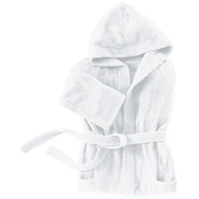 SANTENS Peignoir Capuche COCOONING Blanc - Taille XXL