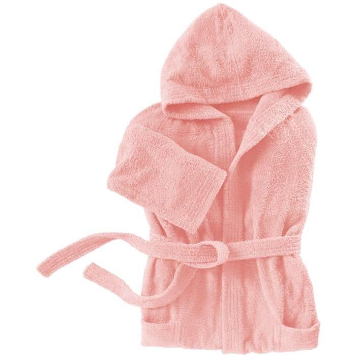 SANTENS Peignoir Capuche COCOONING Rose - Taille L