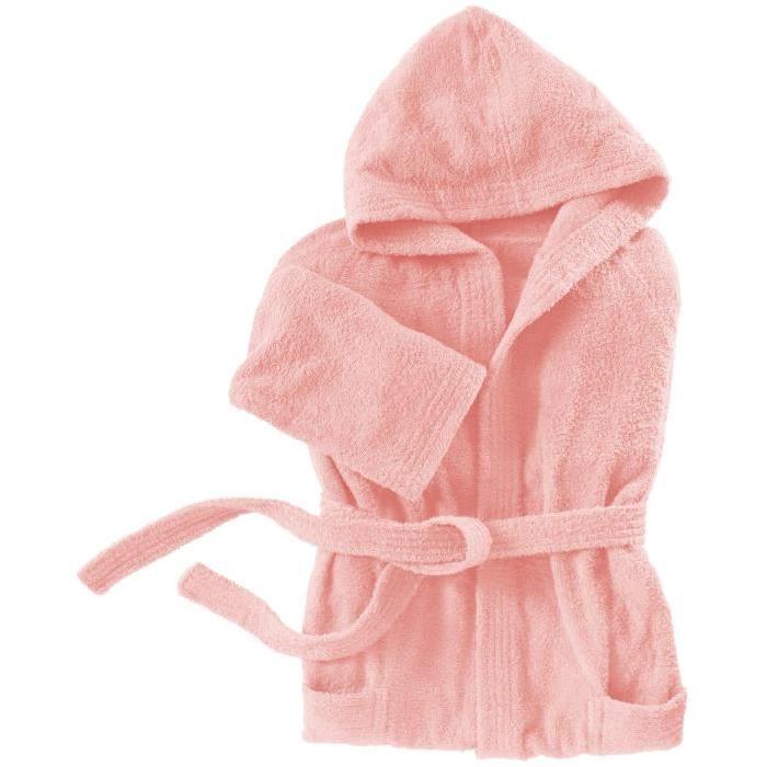 SANTENS Peignoir Capuche COCOONING Rose - Taille XL