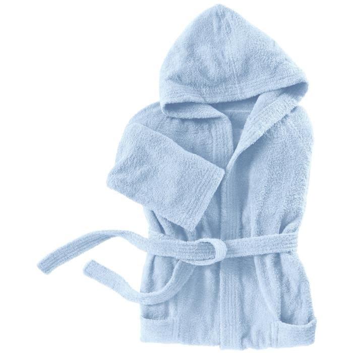 SANTENS Peignoir Capuche COCOONING Azur - Taille M