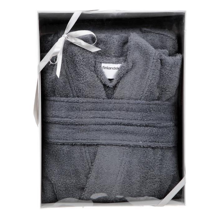 FINLANDEK Peignoir col Kimono - Blanc - M