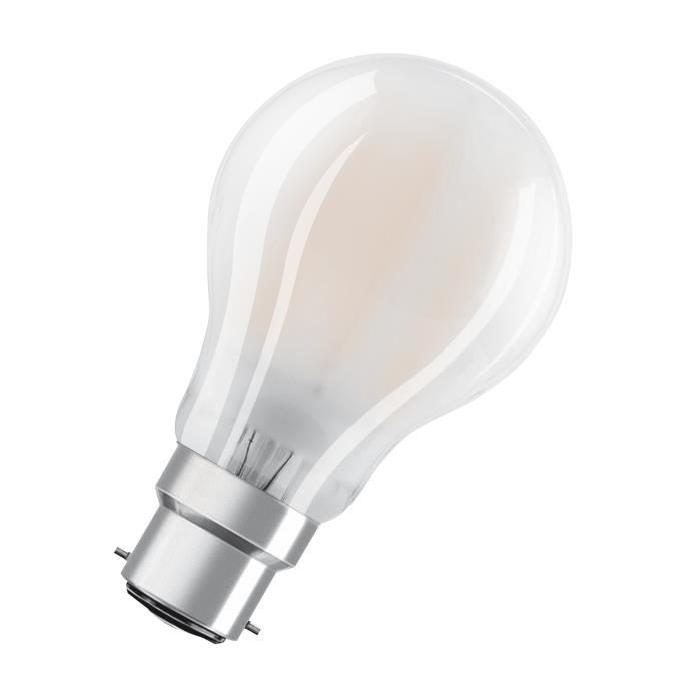 OSRAM Ampoule LED B22 standard dépolie 7 W équivalent a 60 W blanc chaud