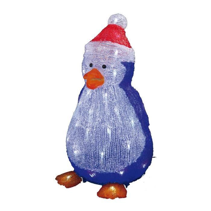 Figurine de Noël : Pingouin lumineux 41x24x29cm