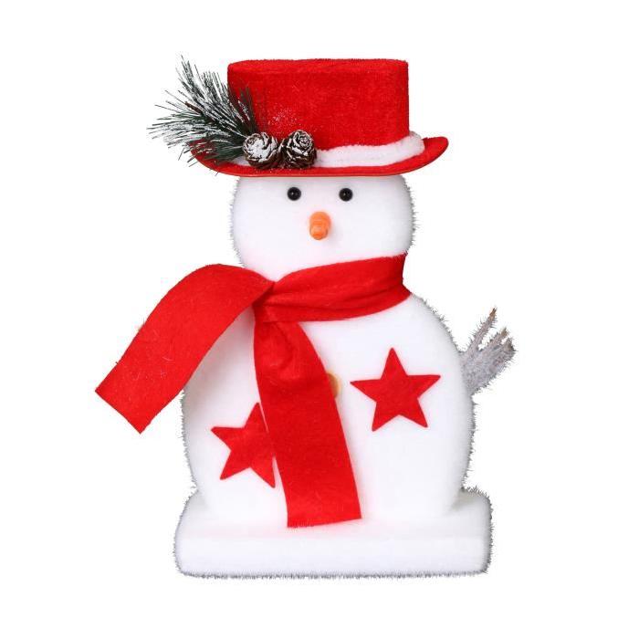 Figurine de Noël de Noël Bonhomme de neige en polyfoam 25cm