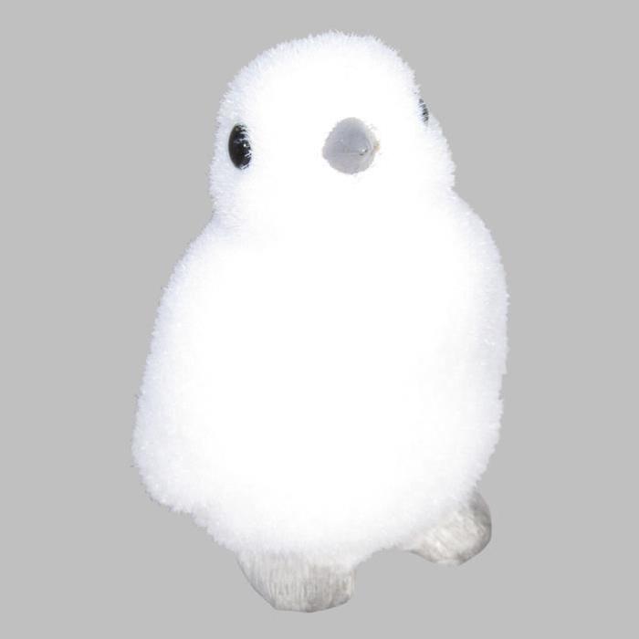 Figurine de Noël : Pingouin blanc en polyfoam 11x9x14cm