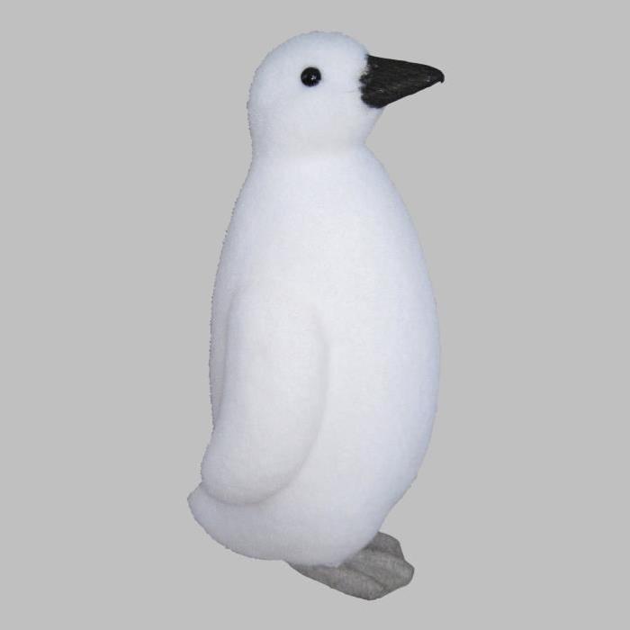 Figurine de Noël : Pingouin blanc en polyfoam 22x20x39cm