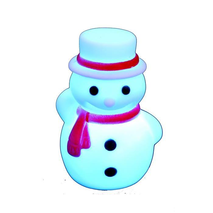 Personnage de Noël Bonhomme de neige lumineux Blanc