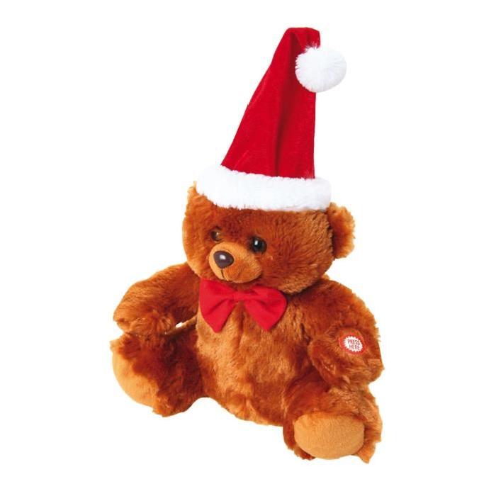 Peluche automate bluetooth 24 cm marron