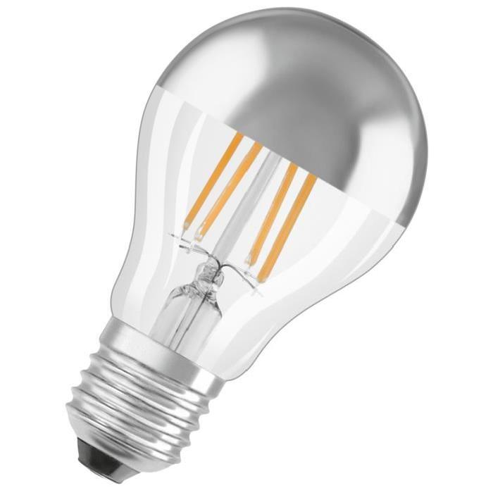 OSRAM Ampoule LED E27 standard calotte argentée 7 W équivalent a 51 W blanc chaud