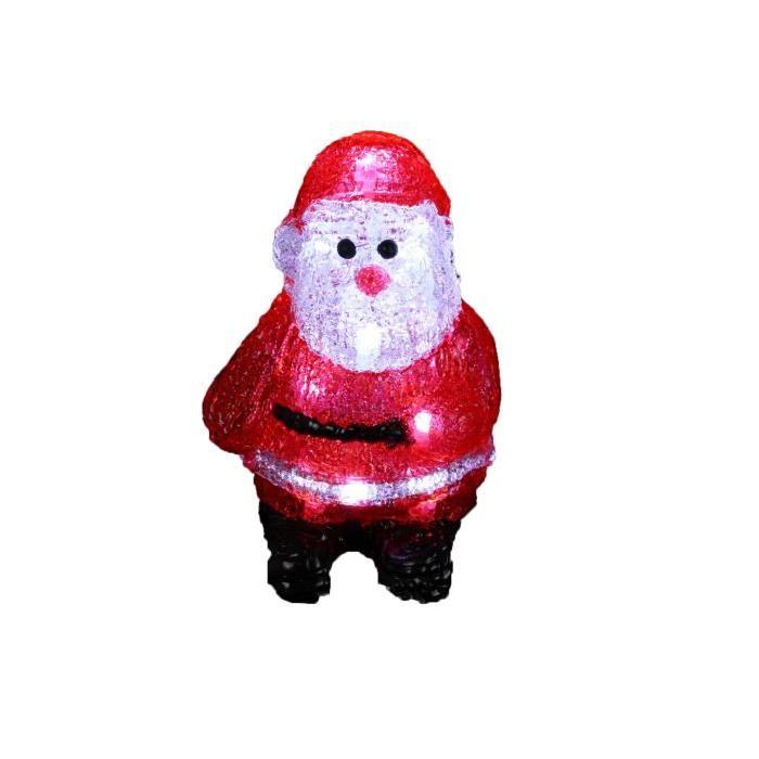 Personnage de Noël Pere Noël lumineux a piles H17 cm