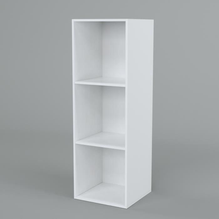 COMPO Meuble de rangement 3 cases contemporain blanc - L 31 cm