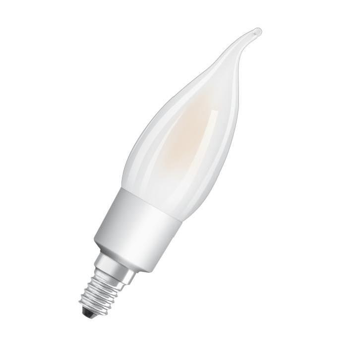 OSRAM Ampoule LED E14 flamme coup de vent dépolie 4,5 W équivalent a 40 W blanc chaud dimmable variateur